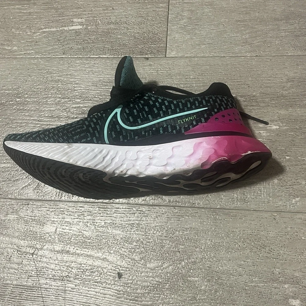 Nike Womens React Infinity Run Flyknit 3 DD3024 003 Black Running Shoes 7